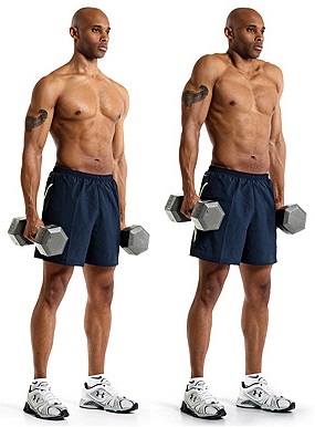 Dumbbell shrugs 