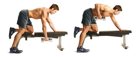 Dumbbell bent over Row упражнение