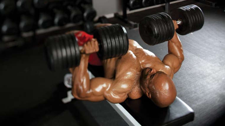 Flat Bench Dumbbell Press 