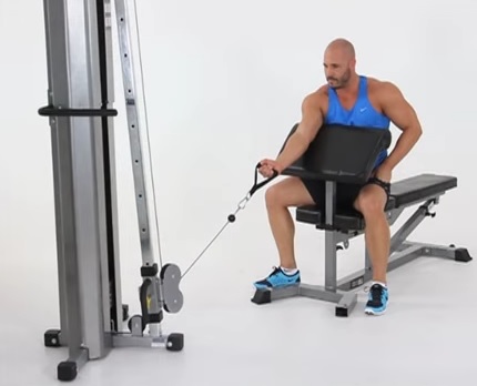 one-arm cable preacher curl