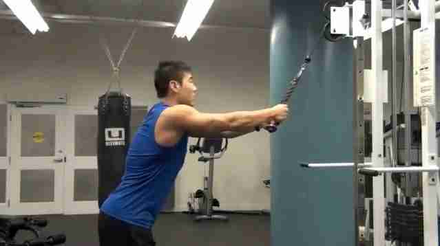 Rope straight arm online pulldown