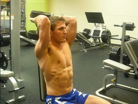 Seated Dumbbell Triceps Overhead Extension Exercise