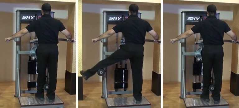 standing hip abductor machine