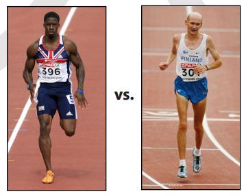 sprinter vs marathoner body