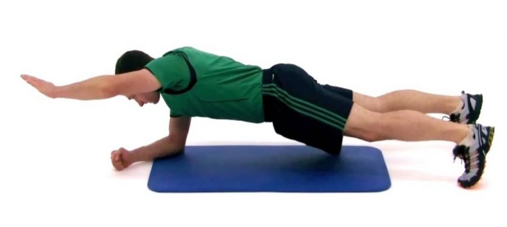 plank with arm lift - single-arm plank