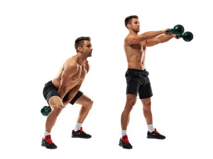 Two arm kettlebell discount swing