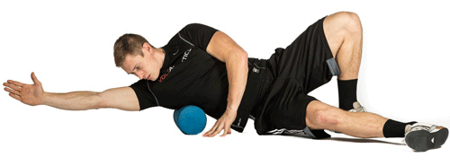 lat muscle foam rolling exercise instructions