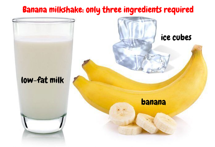 weight loss friendly banana milkshake