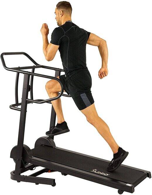 flat belt manual treadmill