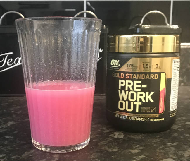 gold standard pre-workout powder drink