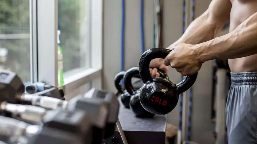 free weights: kettlebells