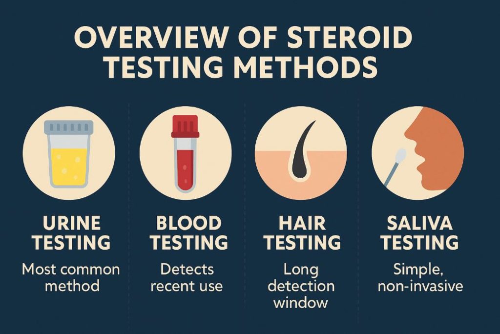 steroid testing methods infographic