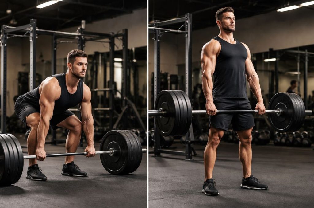 conventional deadlift exercise tutorial
