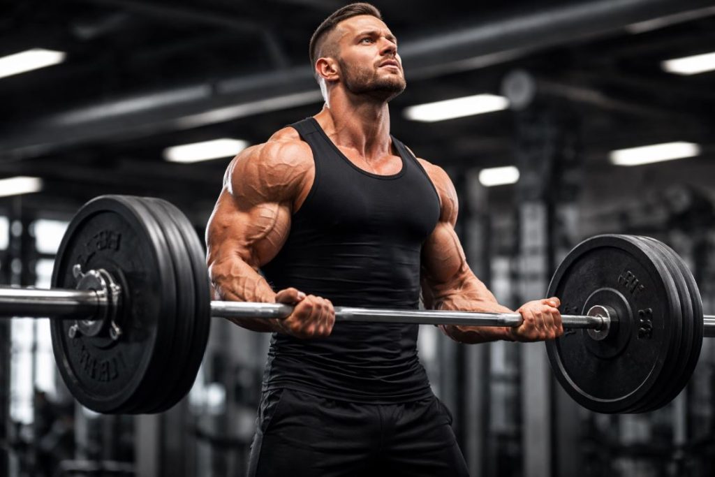 Standing Barbell Curl: The Ultimate Mass Builder for Bigger Biceps standing barbell curl exercise guide - massive biceps