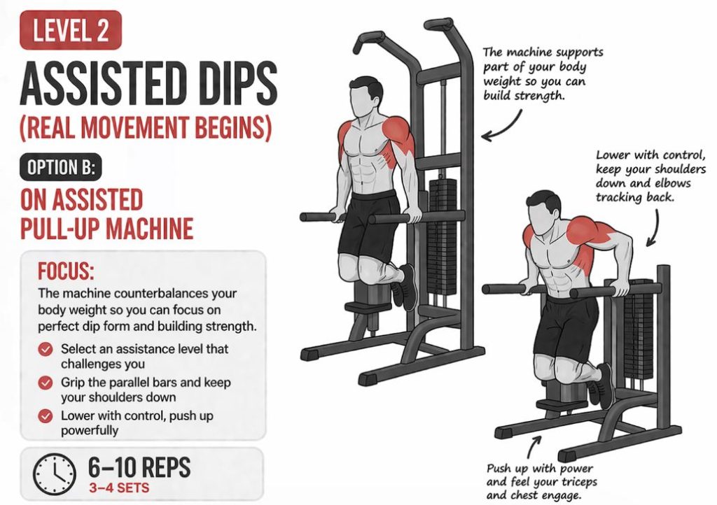 Can’t Do Dips Yet? 🔥 Step-by-Step Beginner Guide to Your First Dip