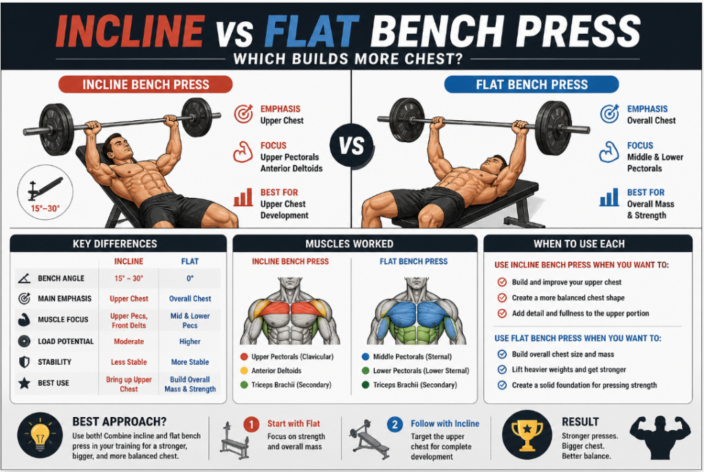 Incline vs Flat Bench Press: Which Builds More Chest?