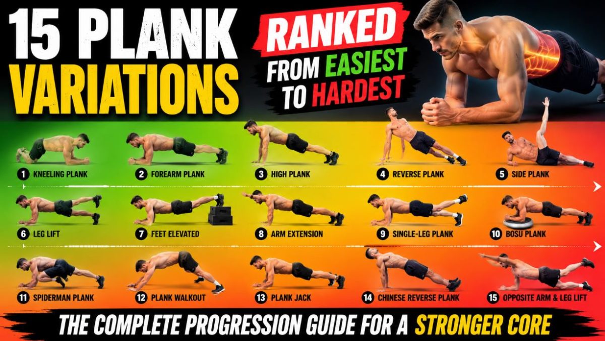 15 Plank Variations Ranked From Easiest to Hardest (Complete ...