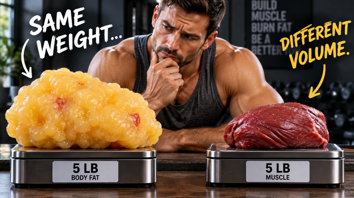 Spaceman Muscle Muscle vs. Fat: Which Weighs More and Takes Up More Space?